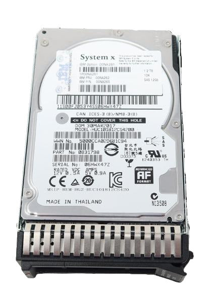 IBM 1.2TB 10K RPM 12Gb/s 2.5" SAS Server 00NA262