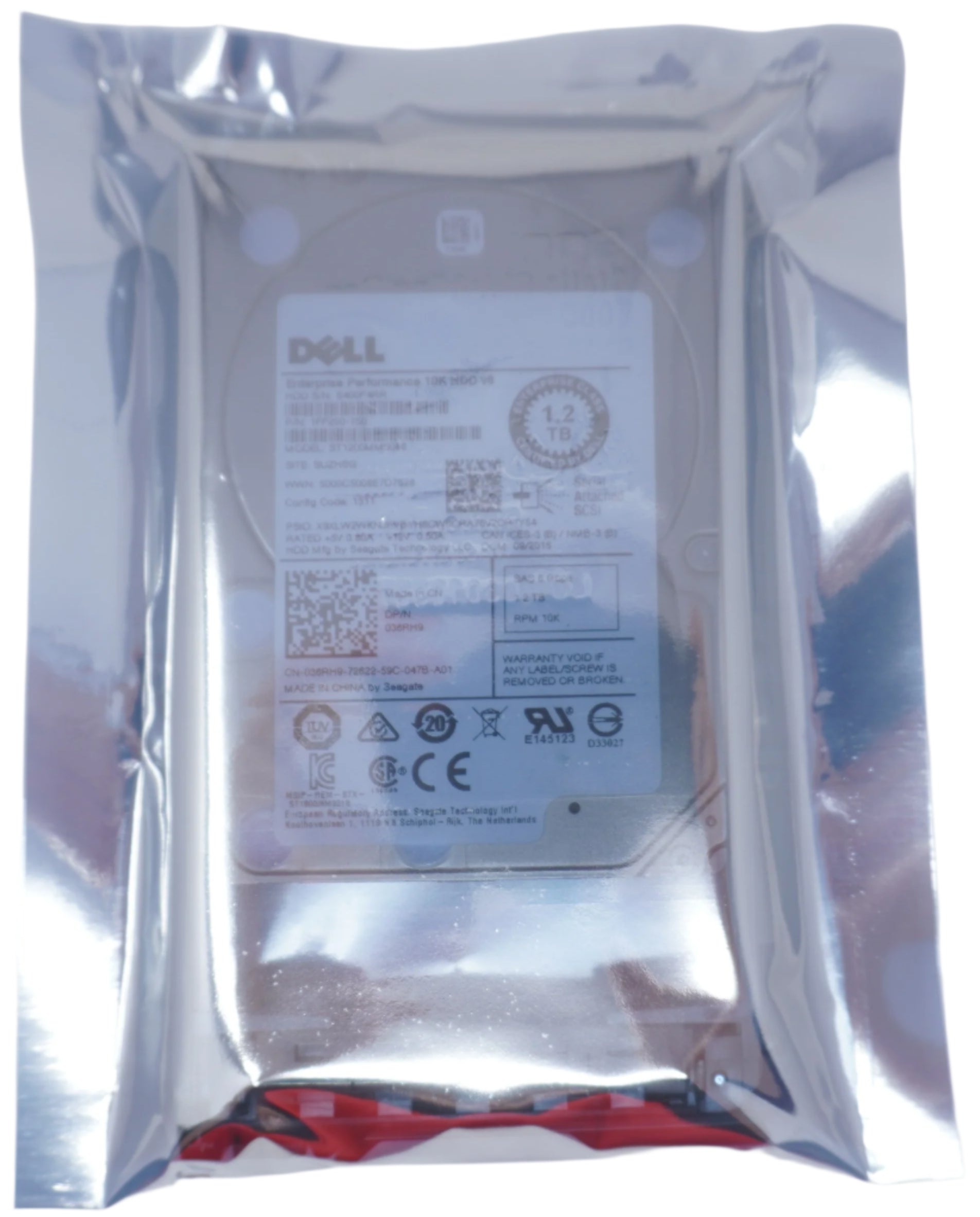 036RH9 Dell 1.2TB 10K 6Gb/s 2.5 SAS Hard Drive ST1200MM0088