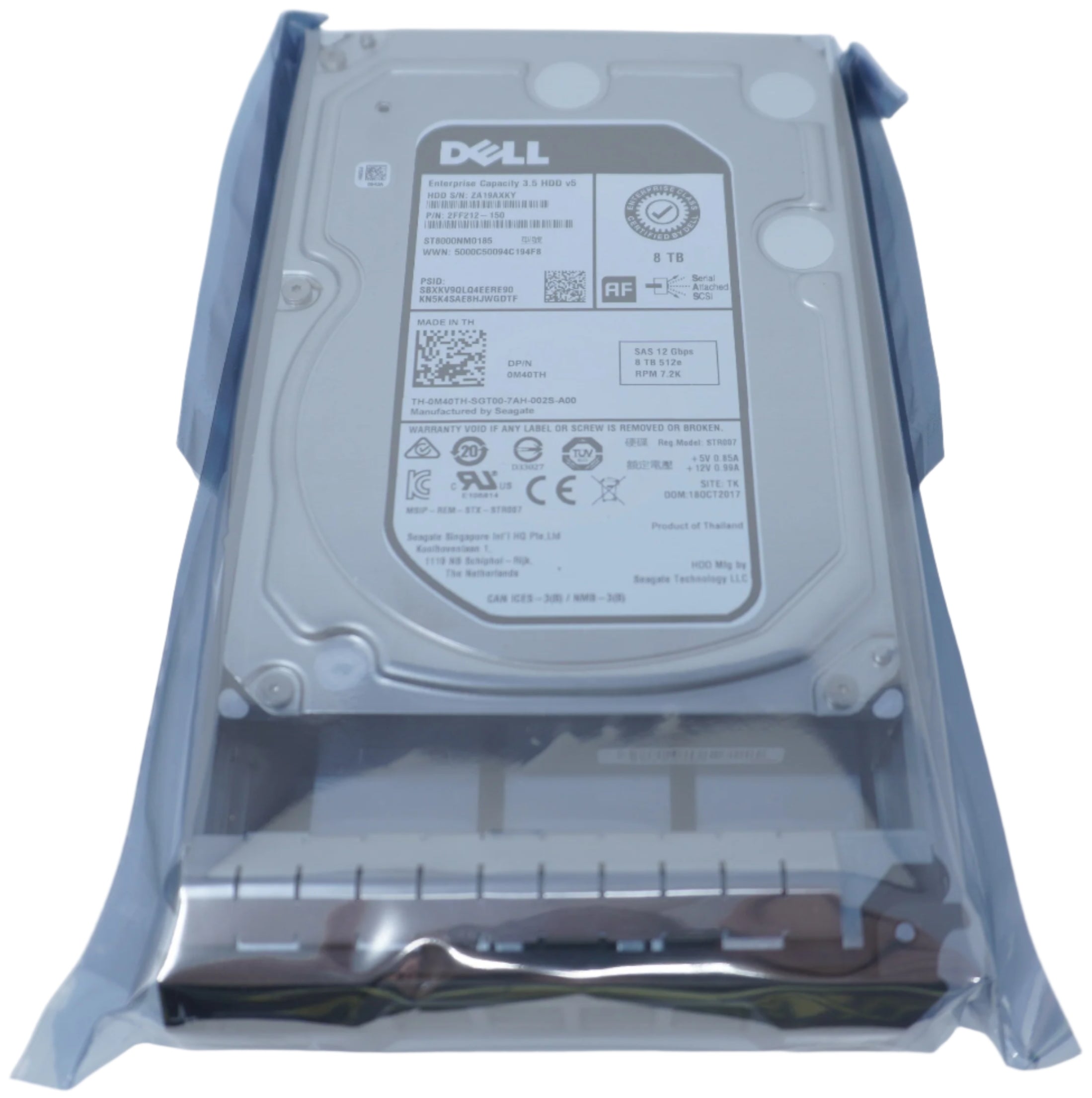 0M40TH ST8000NM0185 Dell 8TB 7.2K RPM 12Gb