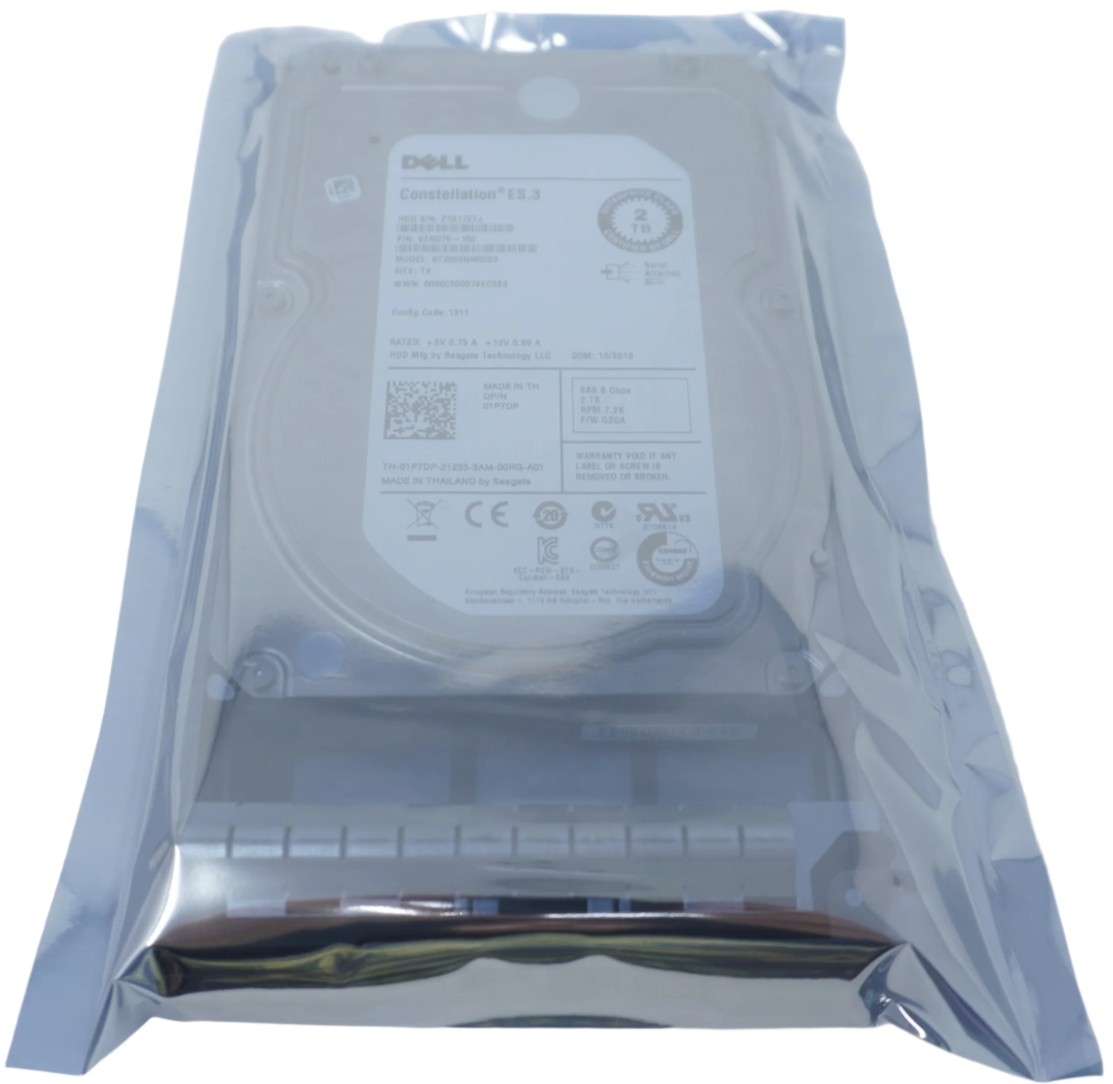 DELL 1P7DP 2Tb 7.2k 6Gb/s 3.5 SAS Hard Drive ST2000NM0023