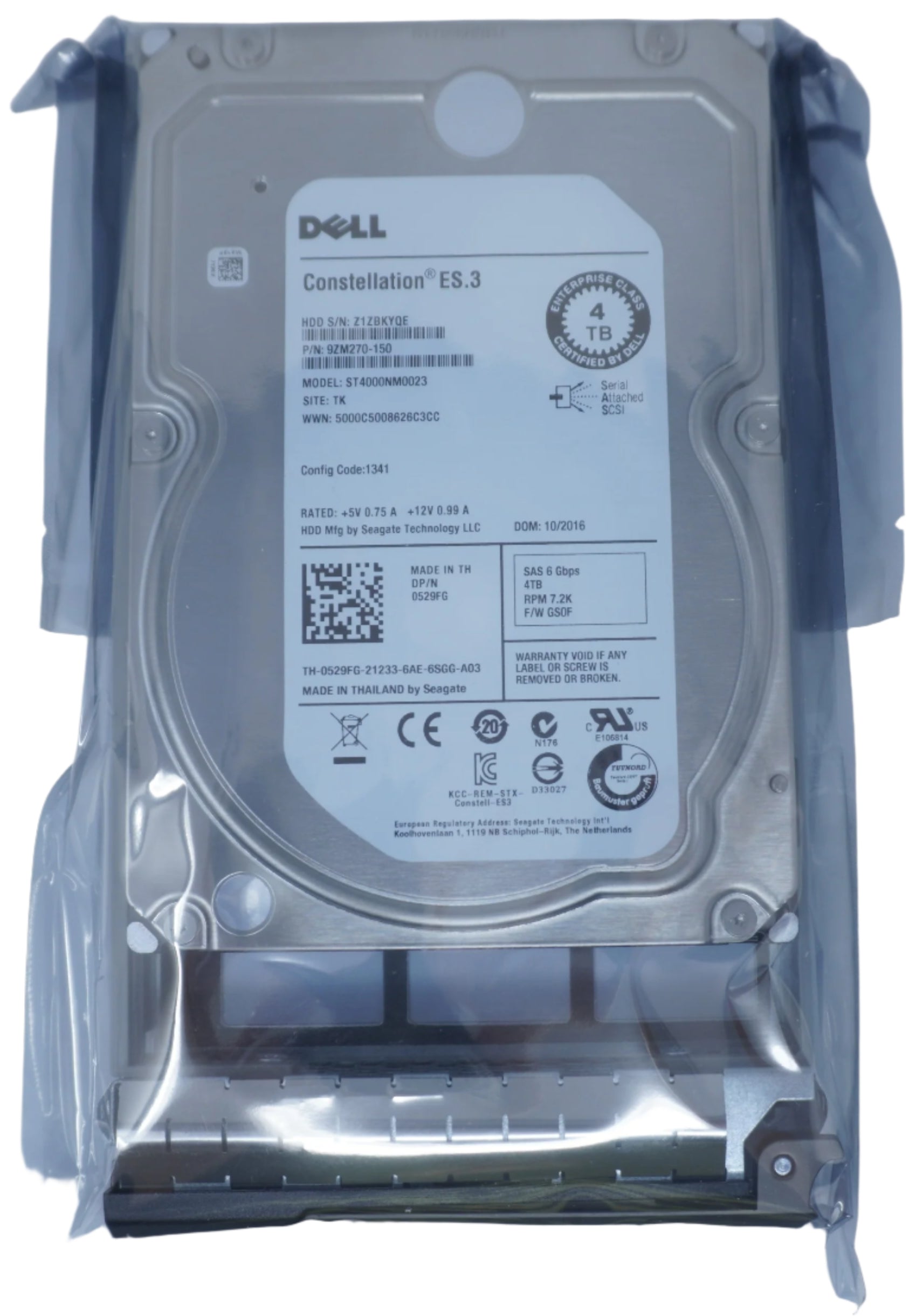 Dell 529FG 4TB 7200rpm SAS 3.5in for PowerEdge Server ST4000NM0023