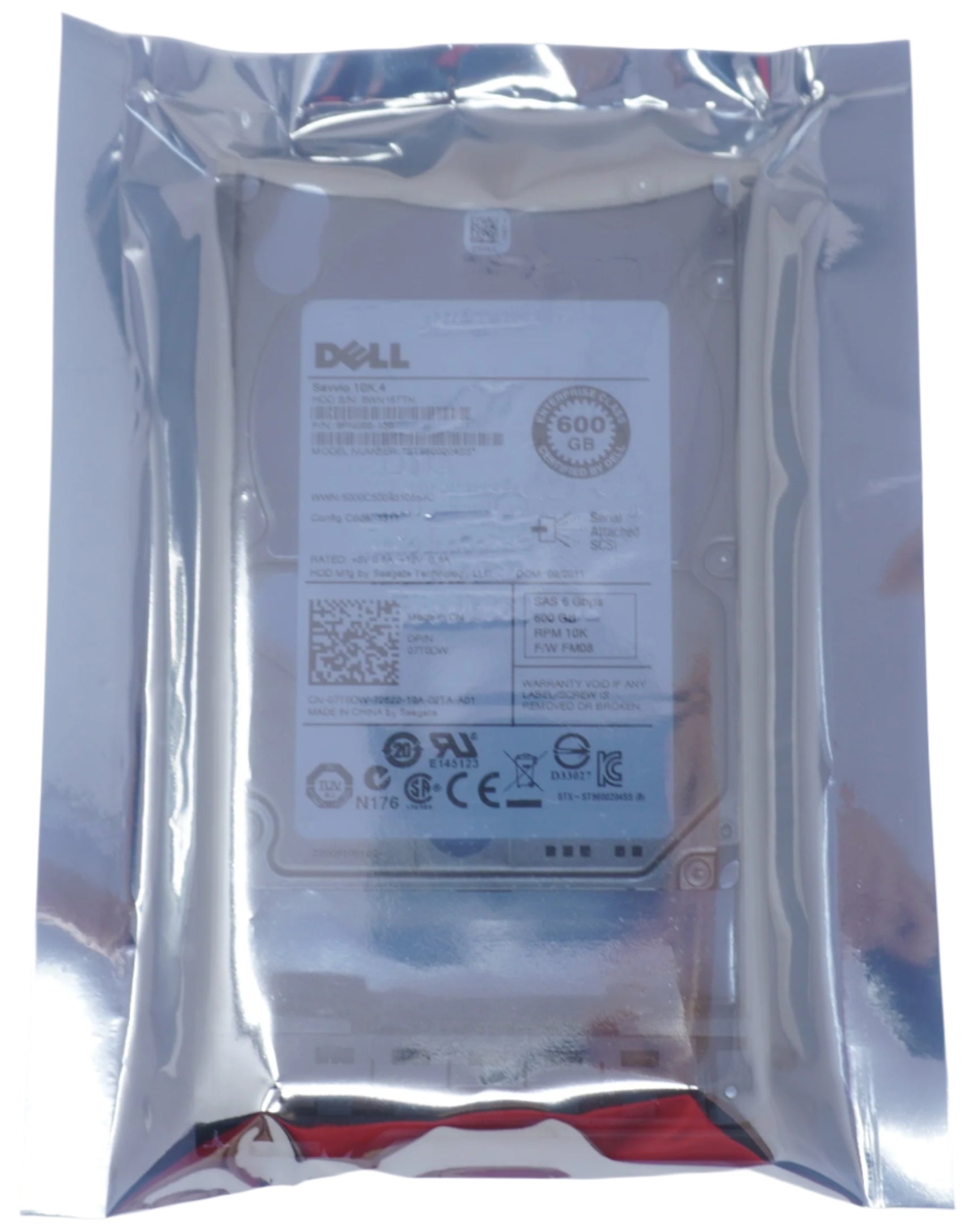 Dell ST9600204SS 7T0DW 600gb 10k 6G 2.5in SAS Hard Drive