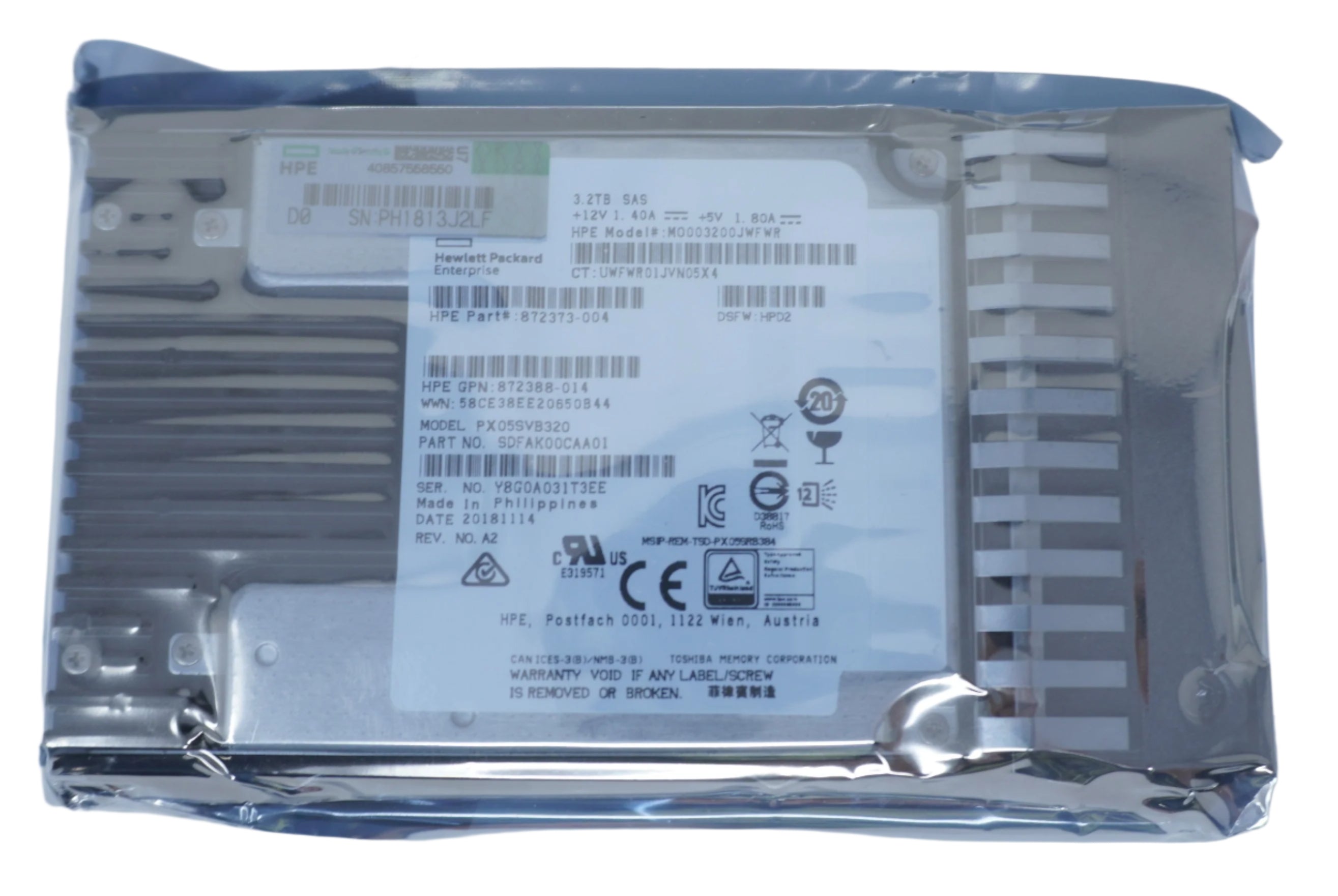HPE MSA N9X92A 841501-001 3.2TB SAS 12G 2.5" Mixed Use SSD
