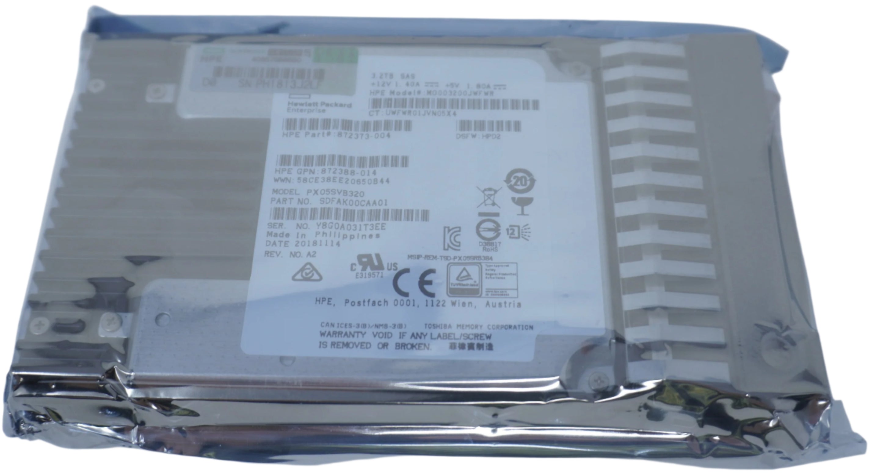 HPE MSA N9X92A 841501-001 3.2TB SAS 12G 2.5" Mixed Use SSD