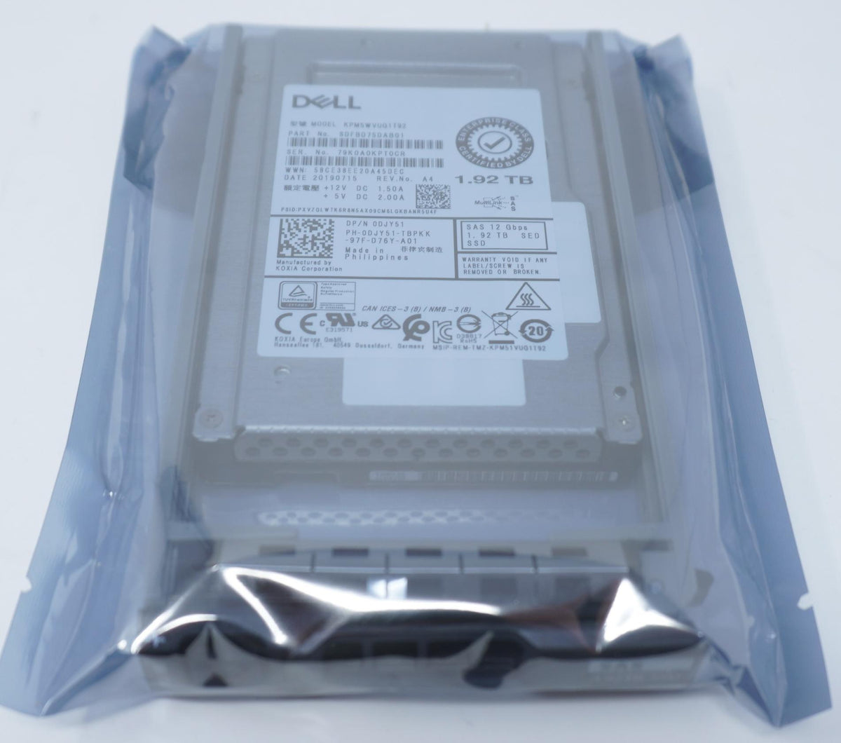 Dell KPM5WVUG1T92 0DJY51 1.92TB 12G SAS 2.5" SSD