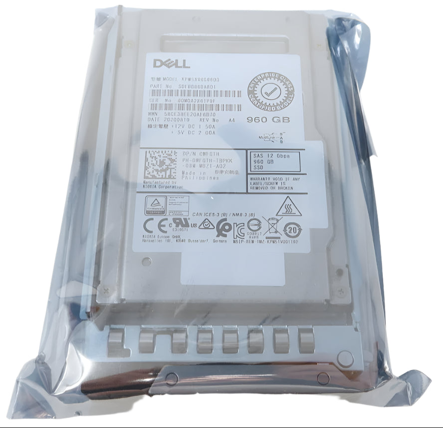 WFGTH Dell 960GB SAS 2.5" 12Gbs MLC MU SSD Drive KPM5XVUG960G 0WFGTH
