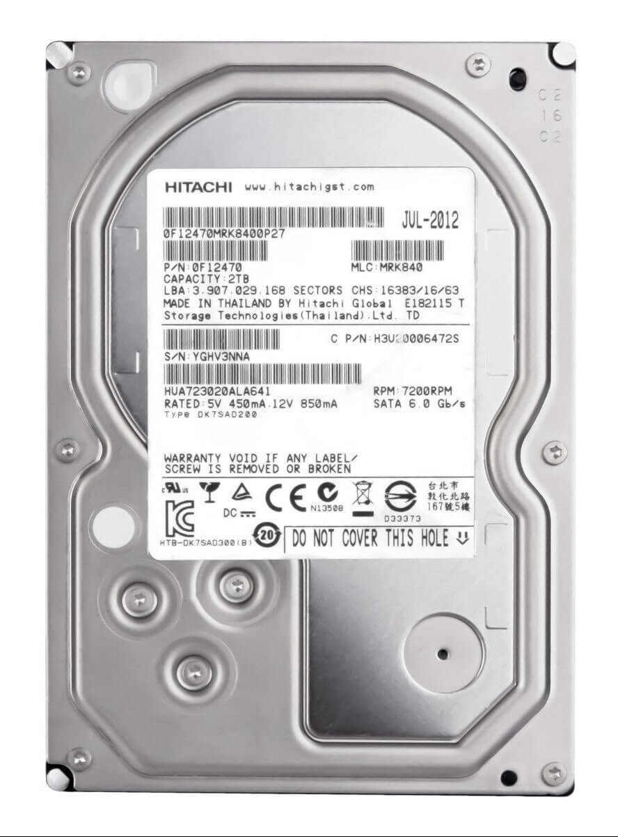 Hitachi HUA723020ALA641 0F12470 2TB 7.2K RPM 6Gb SATA 3.5-inch