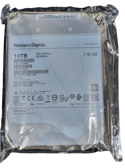 Western Digital Ultrastar DC HC510 – 8TB Interne HDD – 3.5 Inch – SATA 6Gb/s – 7200rpm – 256MB Cache