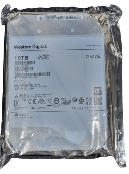 HUH721010ALE600 0F27464 HGST/WD Ultrastar DC HC510 10TB SATA 6Gb/s 3.5" Drive