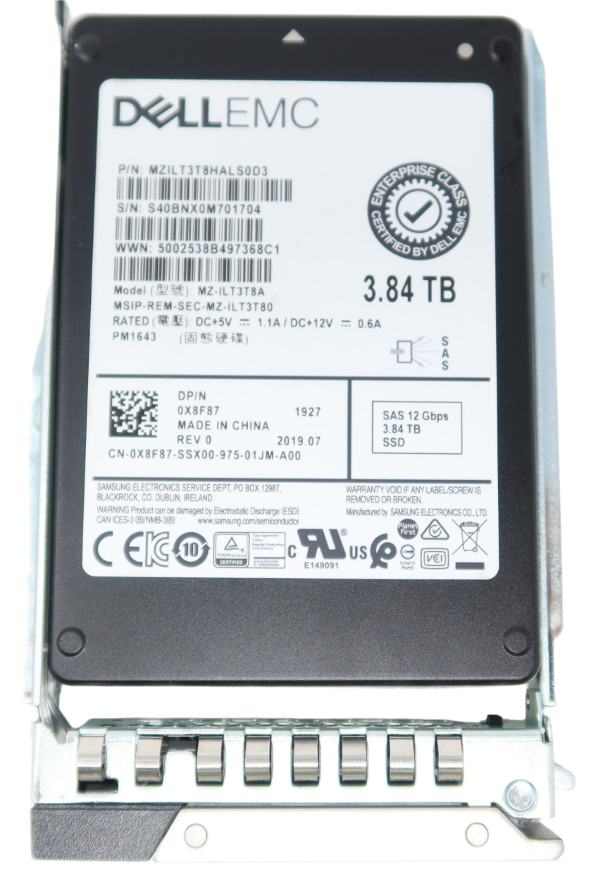 dell 3.84tb ssd sas
