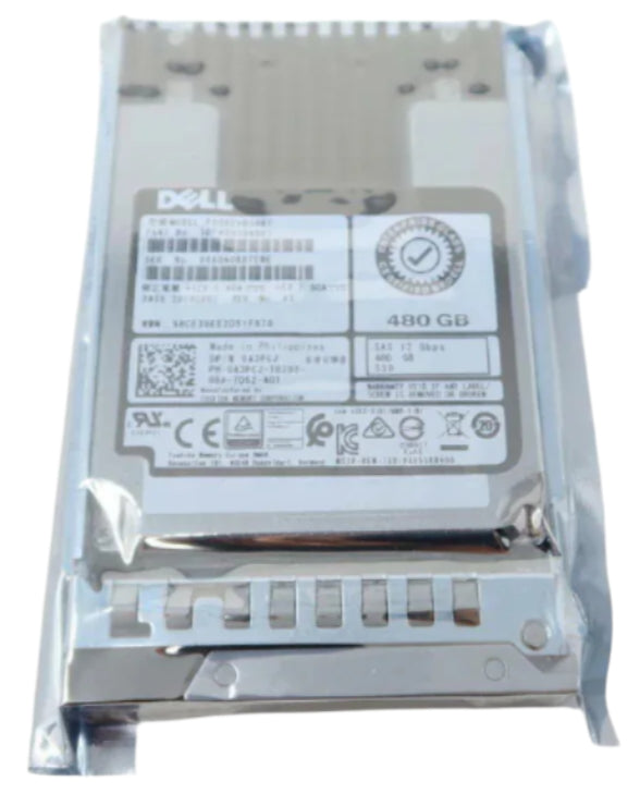 Dell 043PCJ 480GB SAS 2.5" 12G MLC MU SSD Gen14 Solid State Drive PX05SVB048Y