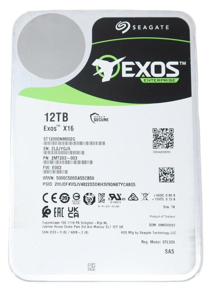 Seagate  ST12000NM002G 12TB 3.5" 12Gb/s