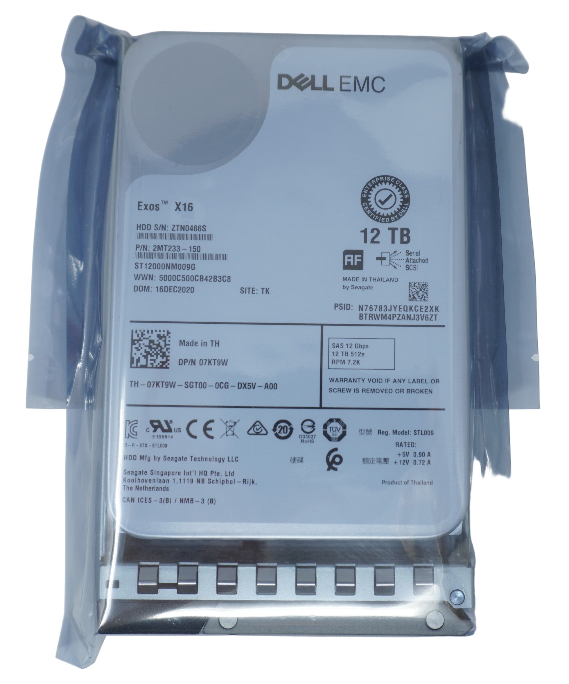 seagate 12tb sas drive ST12000NM009G