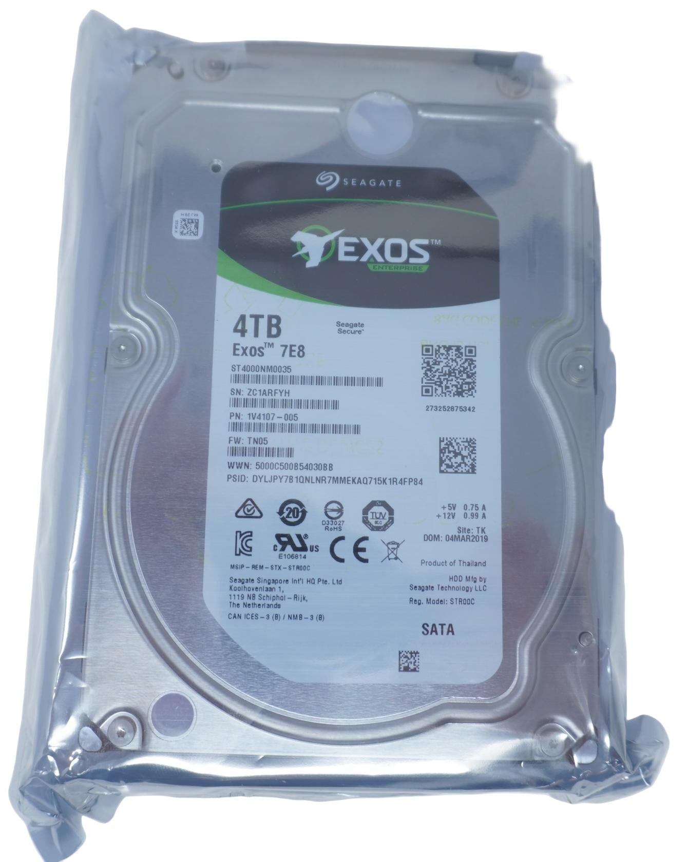 ST4000NM0035 Seagate 4TB 7200RPM 6Gbps 3.5"SATA Hard Drive