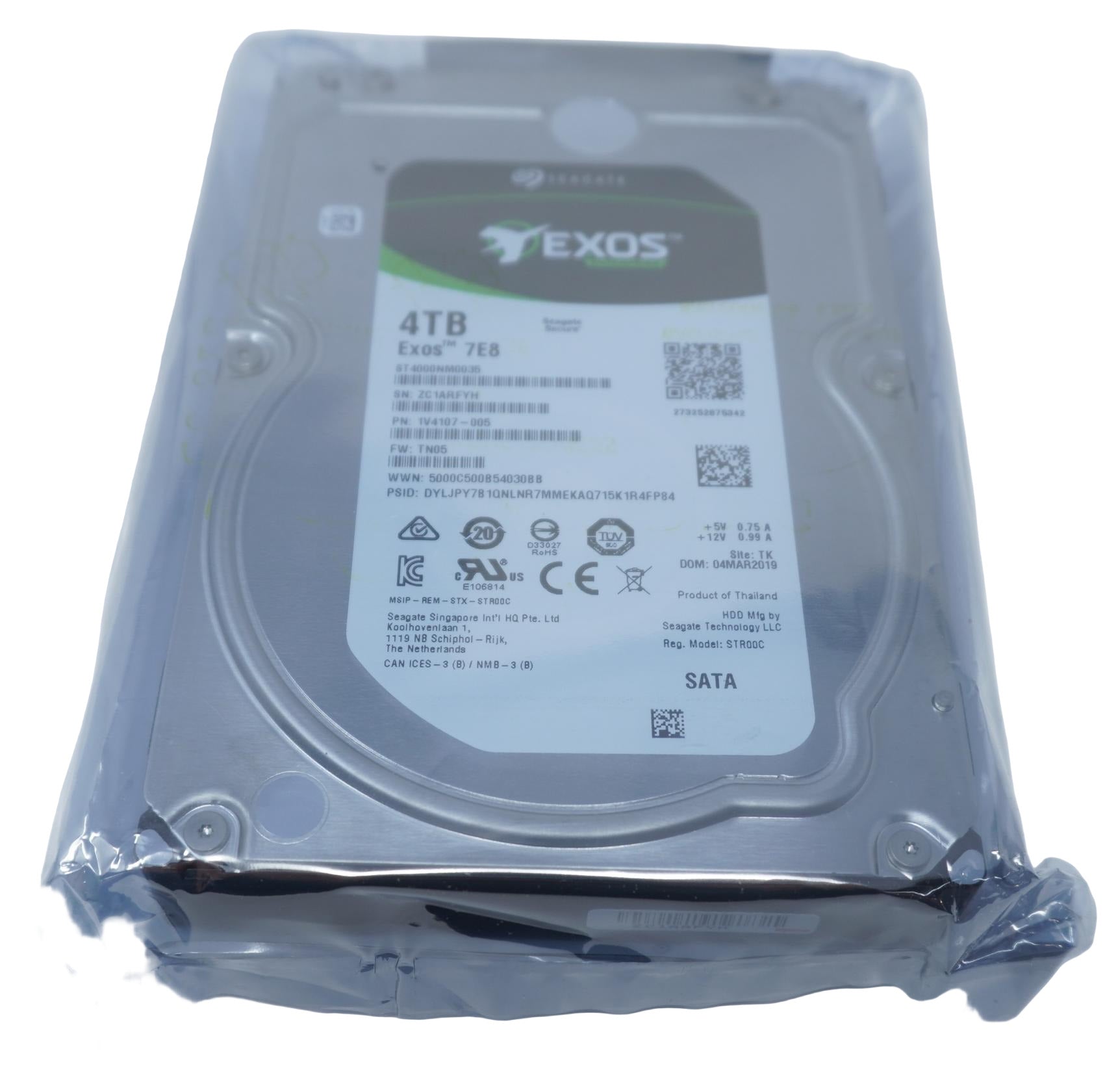 Seagate Enterprise Capacity ST4000NM0035 4TB 7200RPM 3.5" SATA
