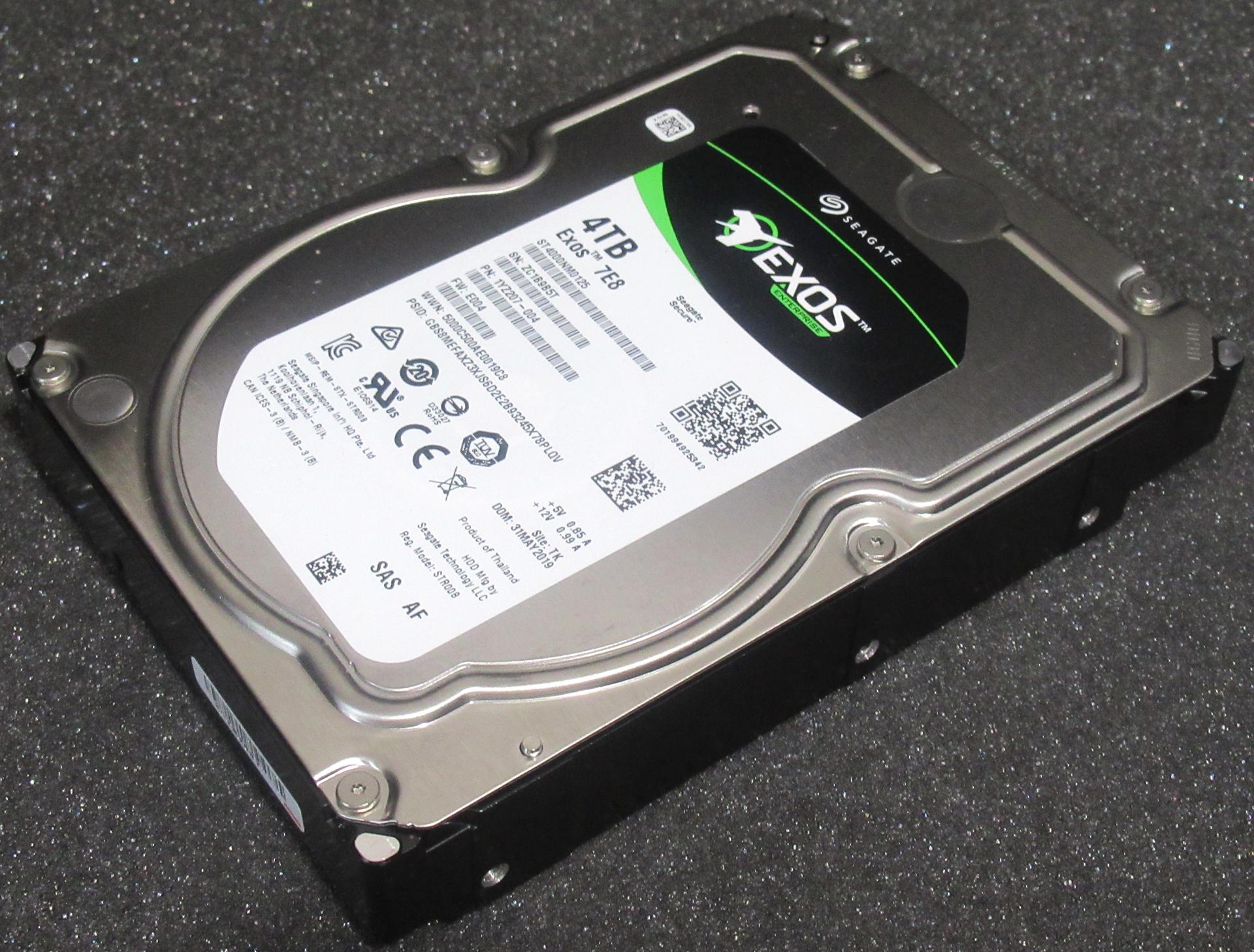 Seagate EXOS ST4000NM0125 4TB 7200RPM 12Gbps 3.5" SAS Hard Drive 1YZ207-004