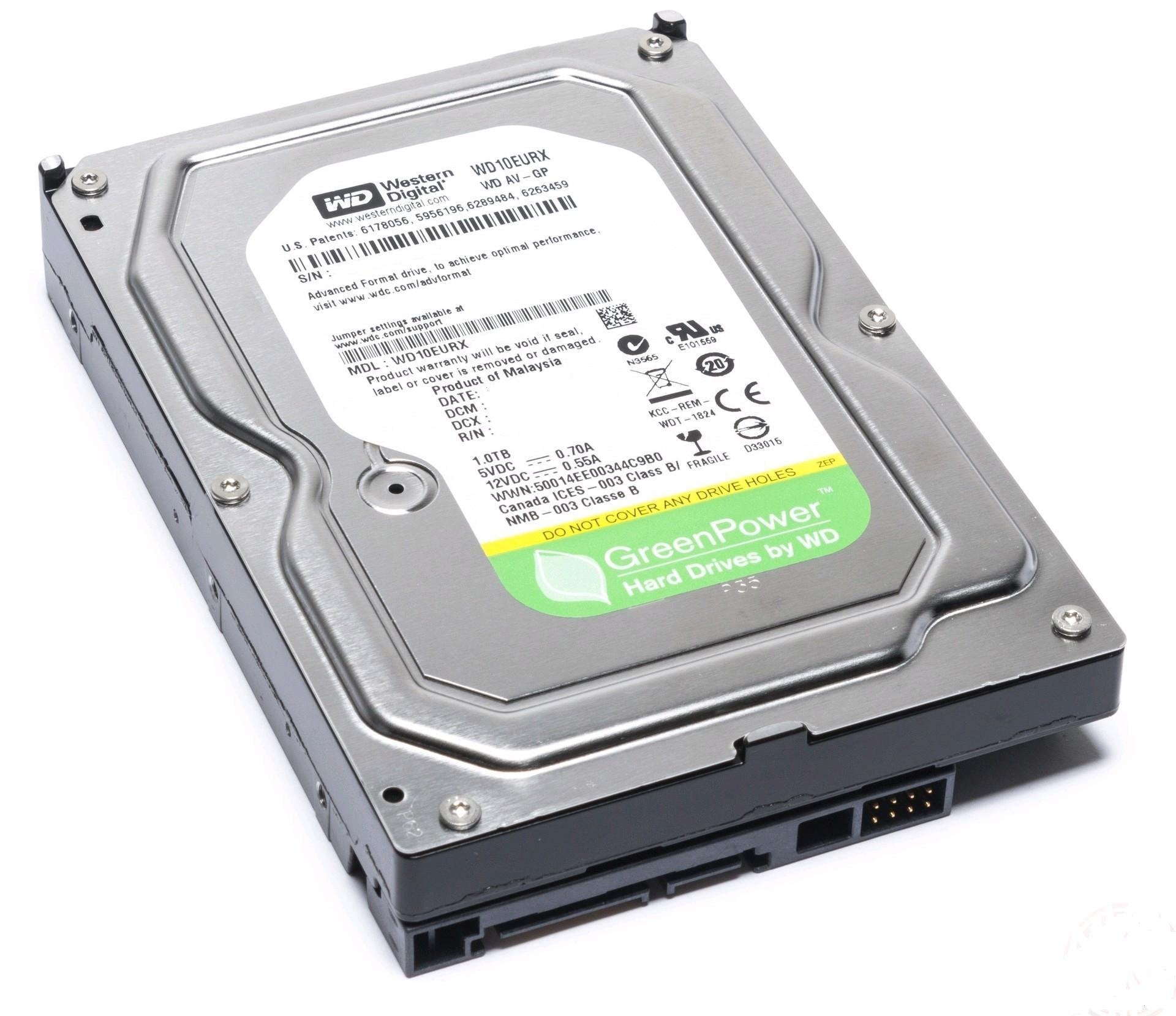 WD10EURX Western Digital 1TB 5.4K RPM 3.5‑inch SATA