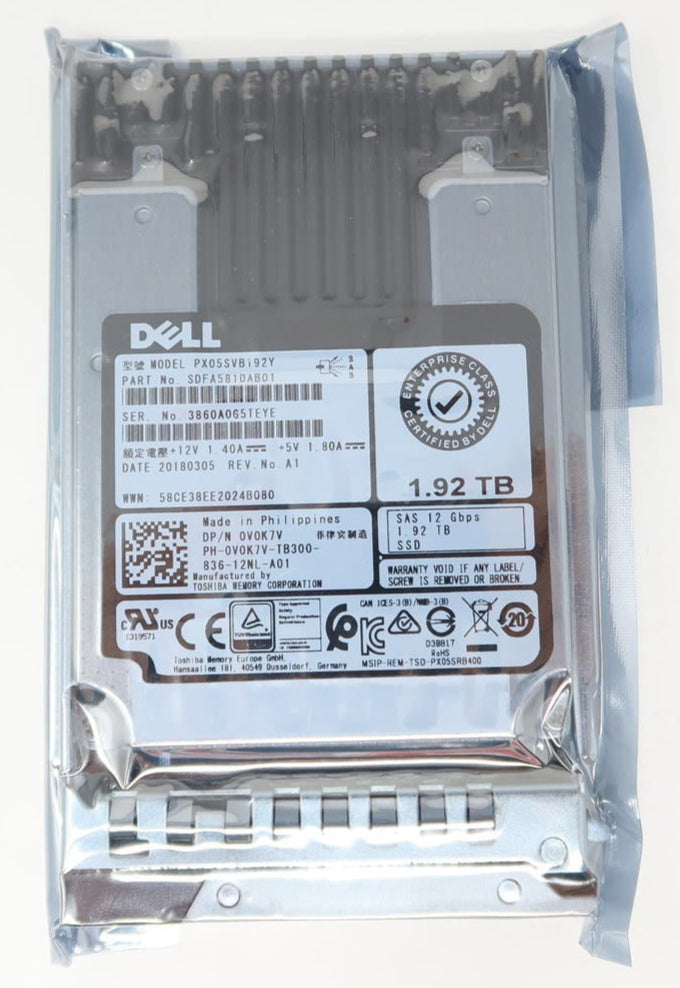 Dell V0K7V 1.92TB SAS 12Gb/s 2.5