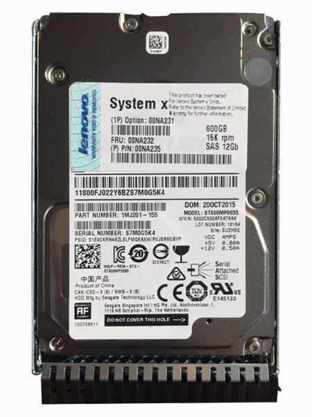 00NA232 | 00NA235 | 600GB 15K 12G 2.5in G3HS Hard Drive