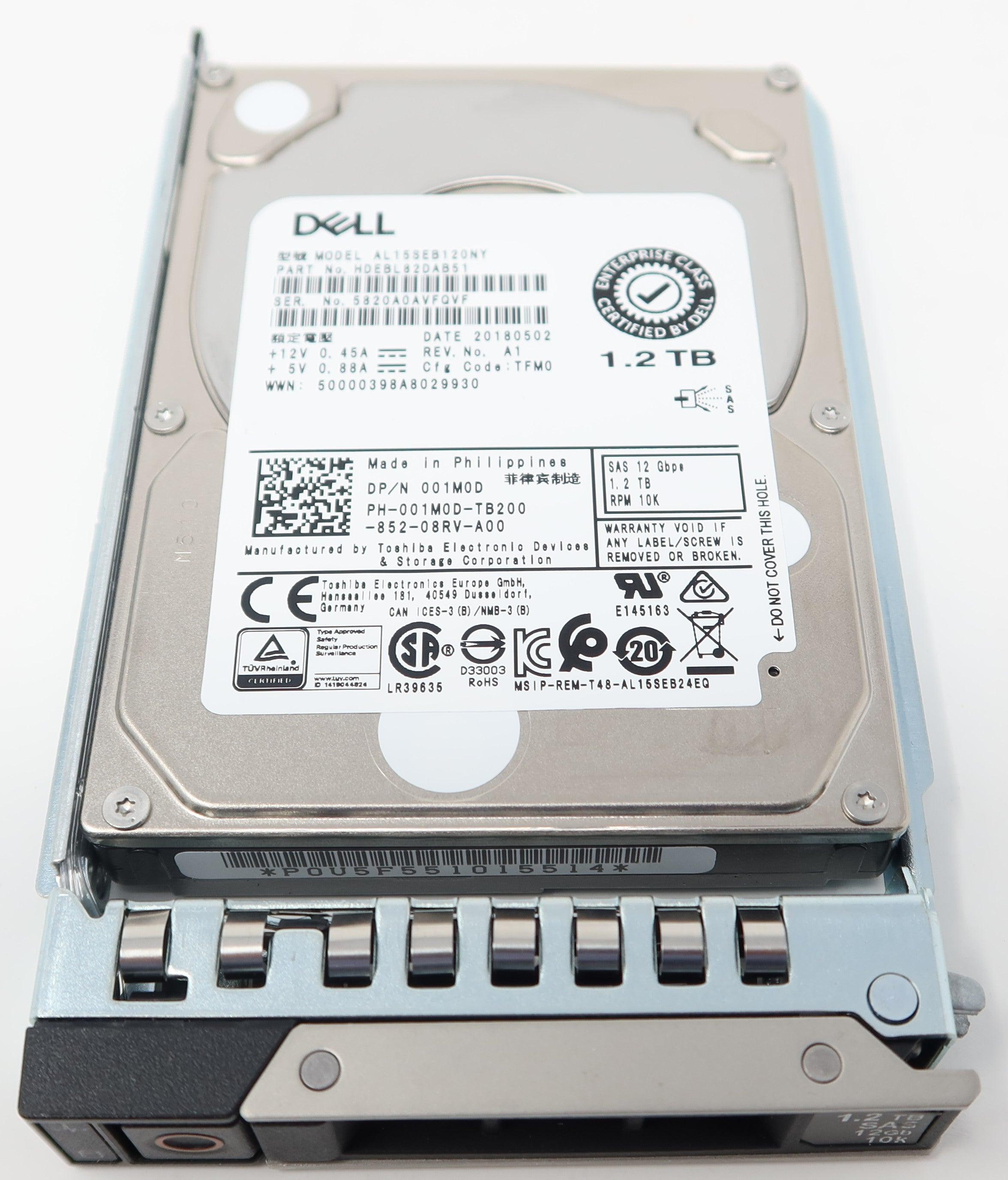 AL15SEB120NY DELL 1.2TB SAS 12G 10K 2.5 Server Hard Drive 01M0D