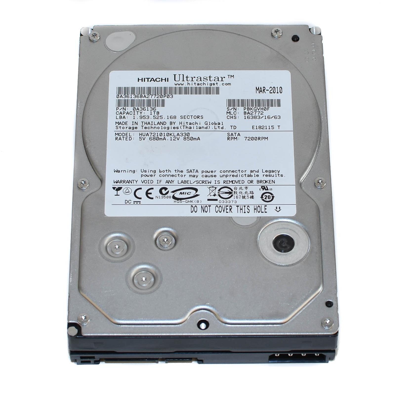 Hitachi Deskstar 7K1000 0A36136 1TB 7200RPM 3.5" SATA 3Gb/s Desktop Drive