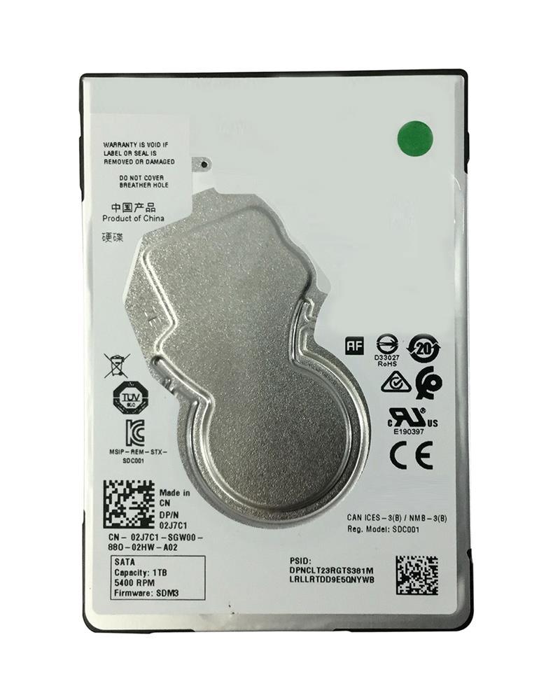 Dell 1TB SATA 5.4k 2.5" 6G 7mm Hard Drive 2J7C1