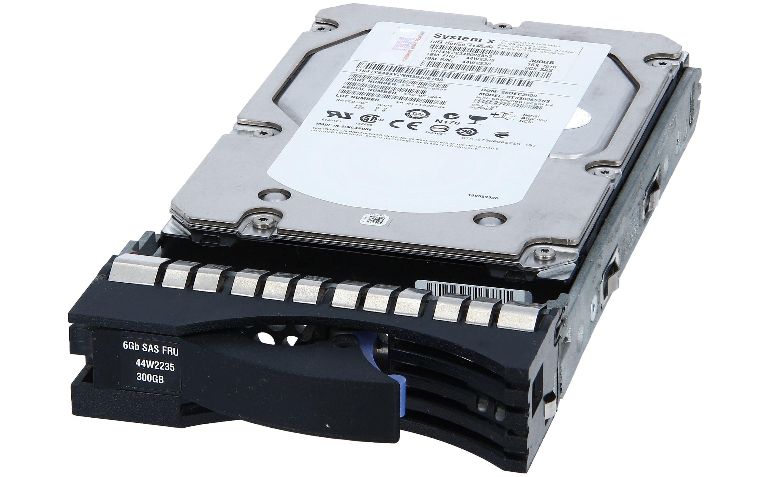 44W2235 44W2234 IBM System X 300GB 15K RPM 6G 3.5" SAS Drive