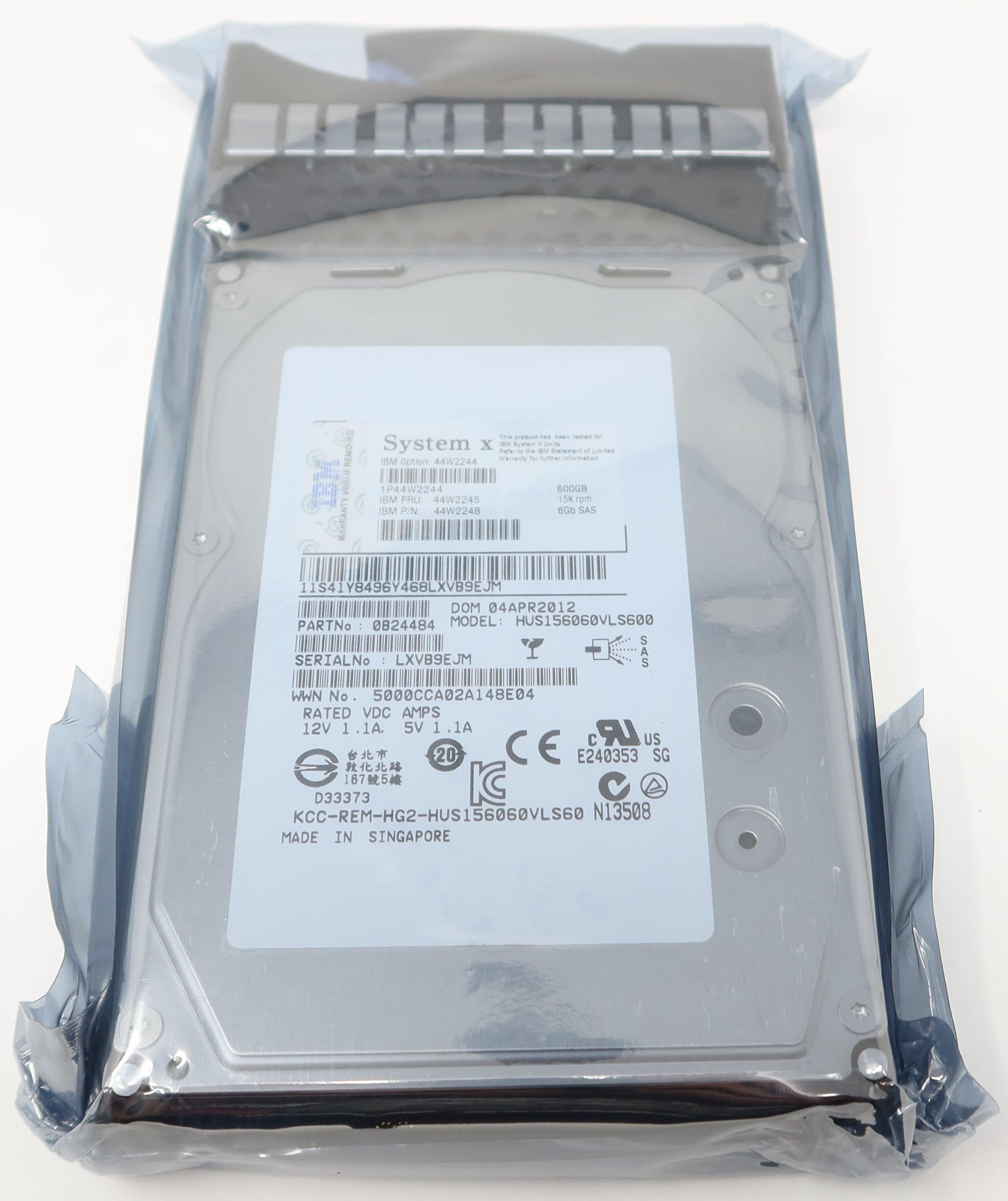 IBM 44W2245 44W2244 44W2248 0B24484 IBM 600GB 15K 6G LFF SAS Drive
