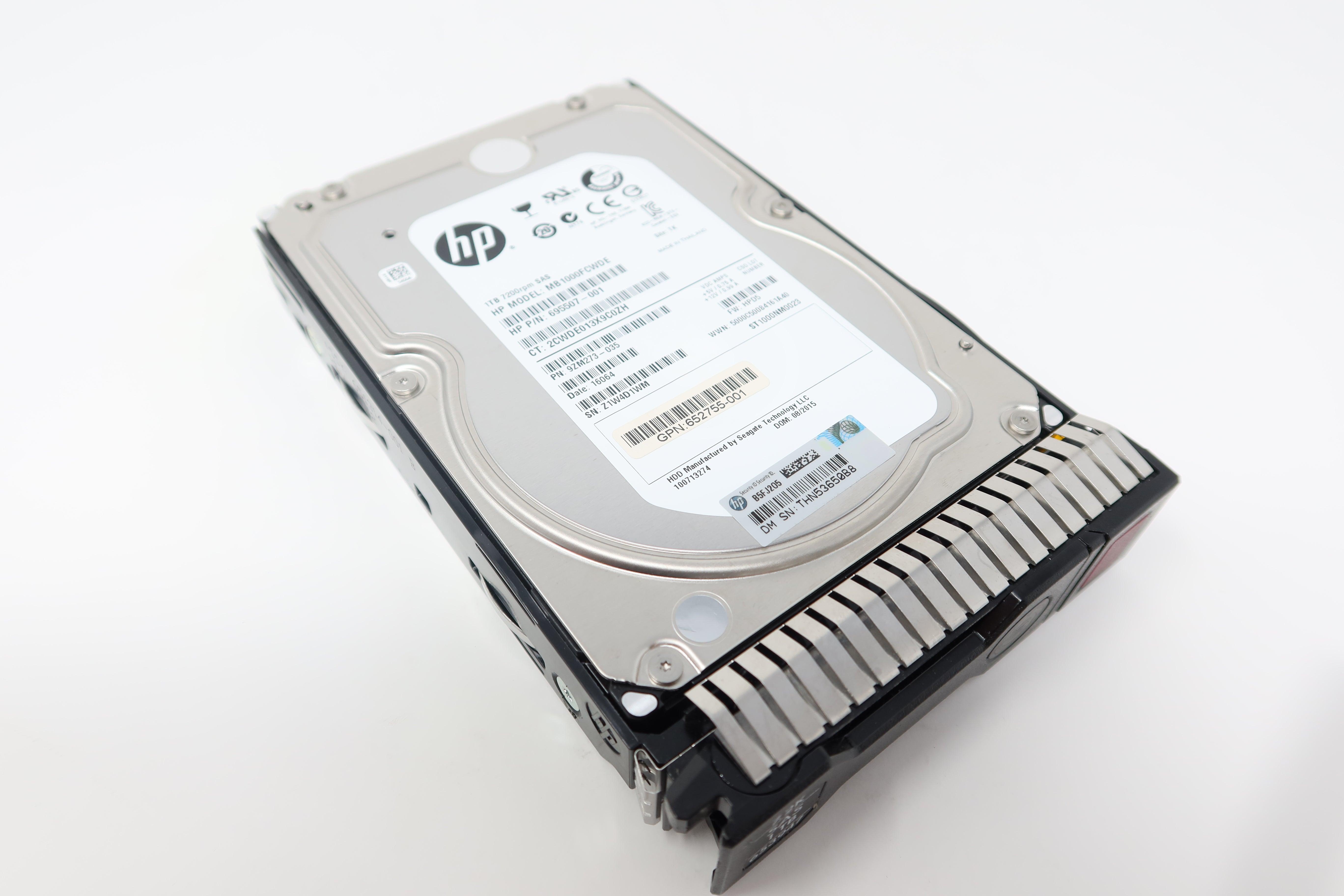 ST1000NM0023, MB1000FCWDE HP 1TB 7.2K 6G SAS 3.5IN (Lot of 5pc)