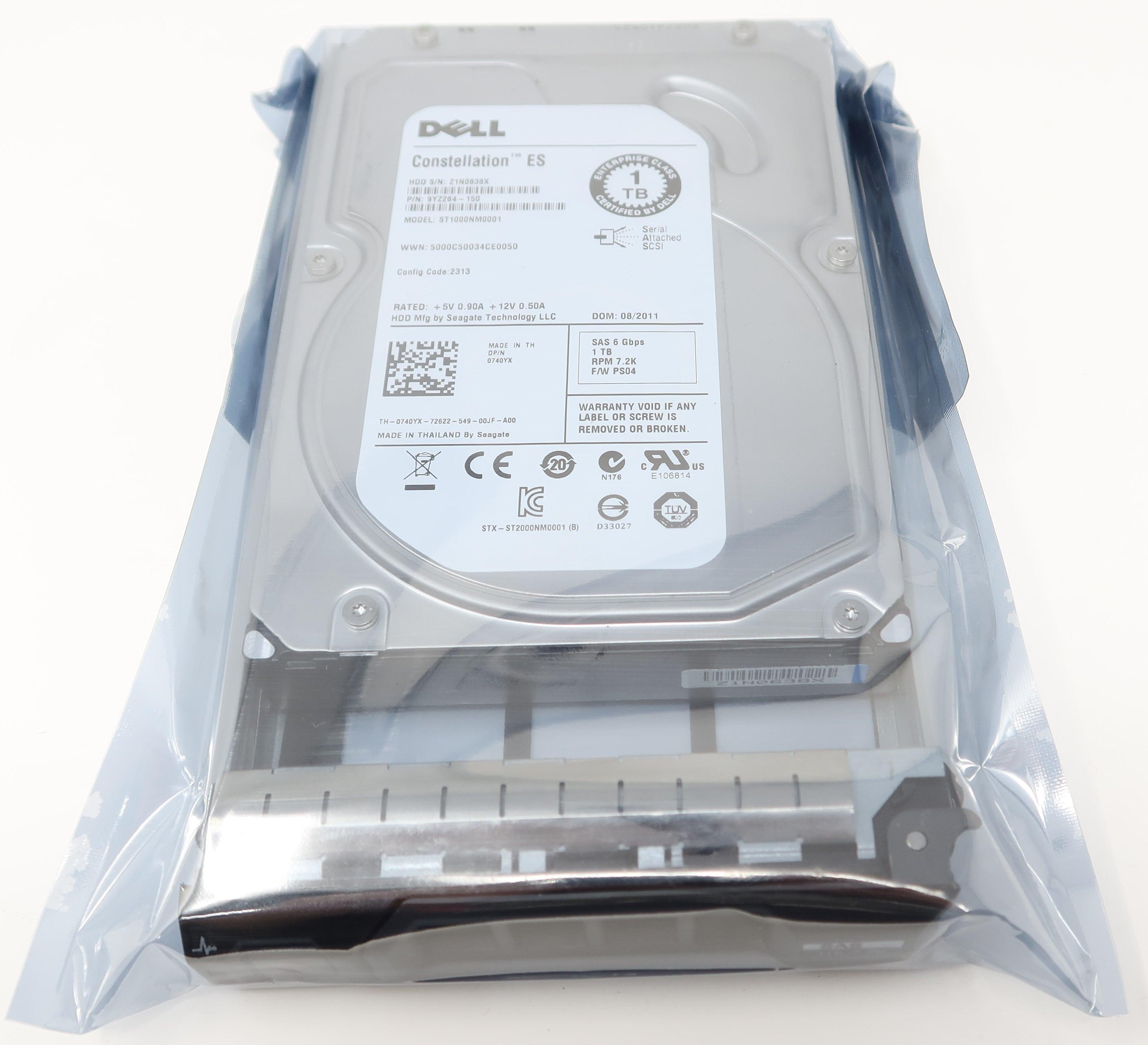 Dell 740YX ST1000NM0001 1TB 7.2K 6Gbps SAS 3.5" 9YZ264-150 Hard Drive