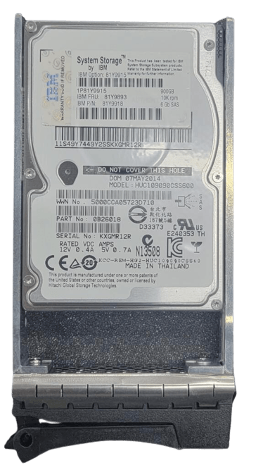 IBM 81Y9893 81Y9652 900GB 2.5" 10K 6G SFF SAS Hard Drive