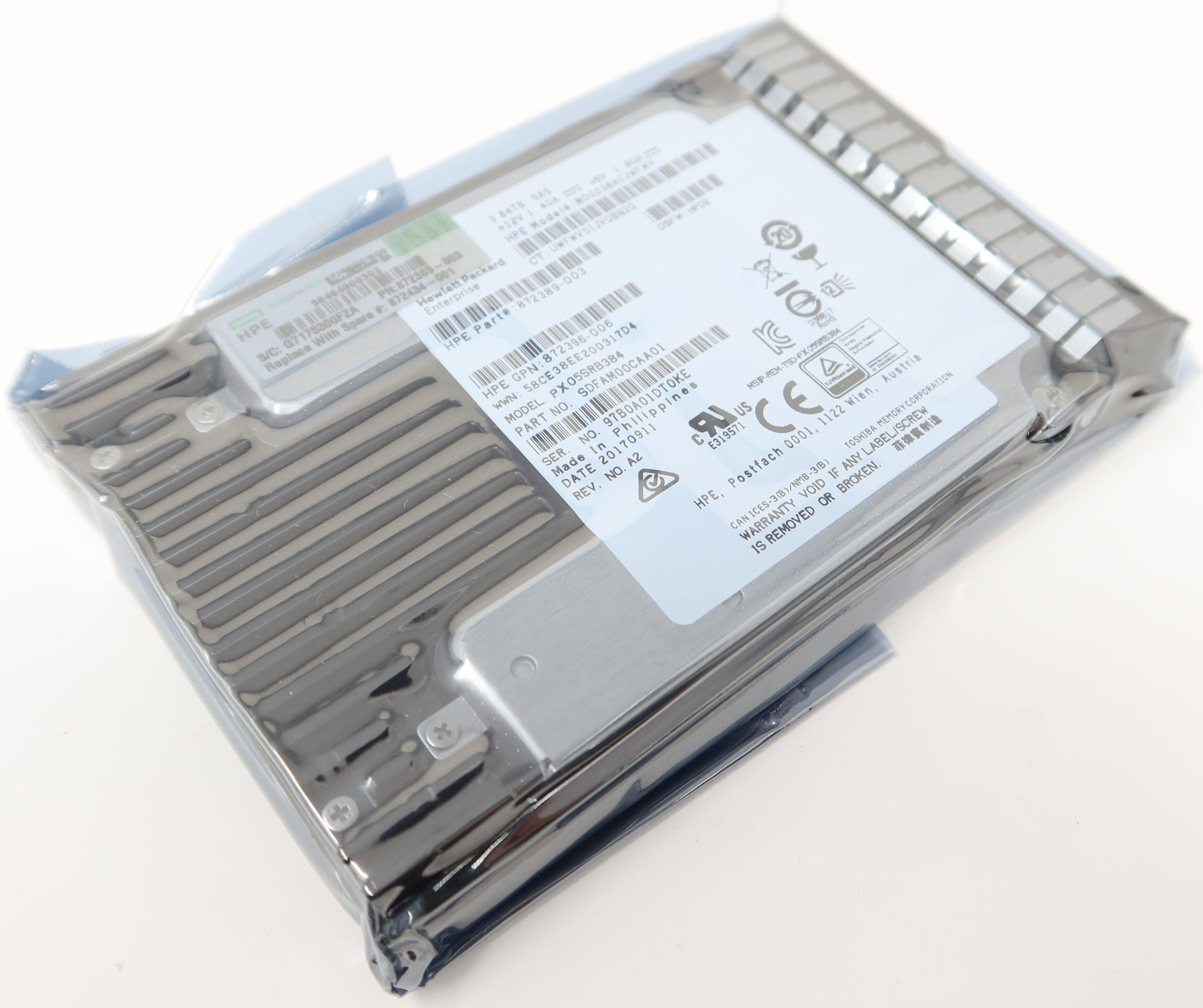 HPE 872434-001 872389-003 3.84TB 12Gbps RI SFF 2.5" SAS SSD Drive