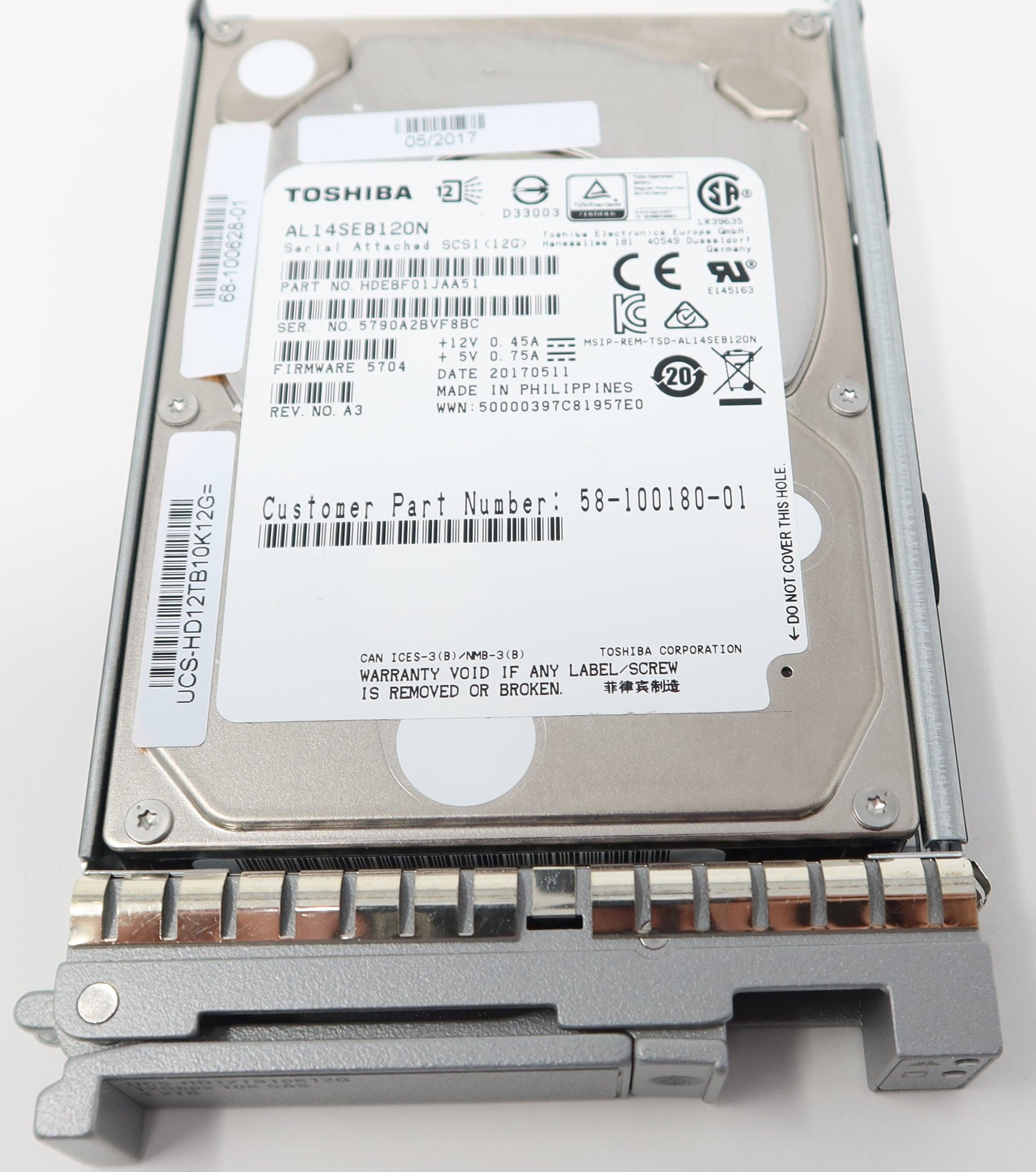 Cisco AL14SEB120N 1.2TB 12Gb/s SAS 2.5" 10K Hard Drive UCS-HD12TB10K10G