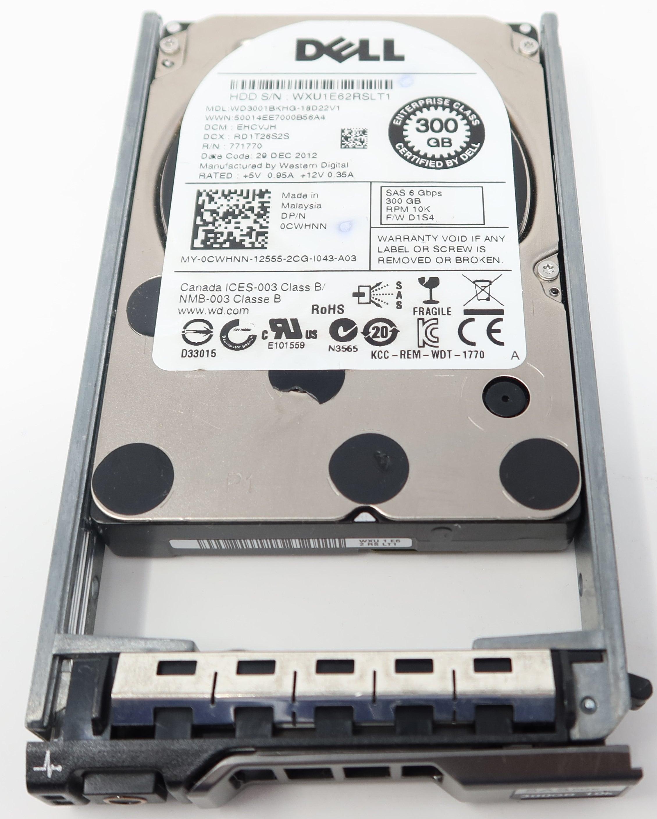 WD3001BKHG CWHNN Dell 300Gb 10K 6Gbps 2.5" SAS Hot Swap Hard Drive