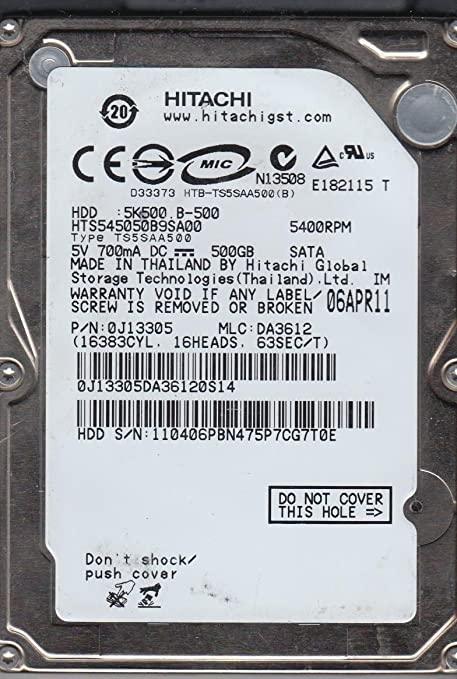 Hitachi HTS545050B9SA00 500GB 5.4K RPM 1.5Gb/s 2.5" SATA Hard Drive 0A71945