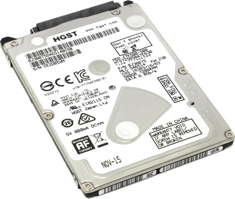 HTS725050A7E630 Hitachi 500GB 7200RPM 3Gb/s 2.5" SATA Laptop Hard Drive