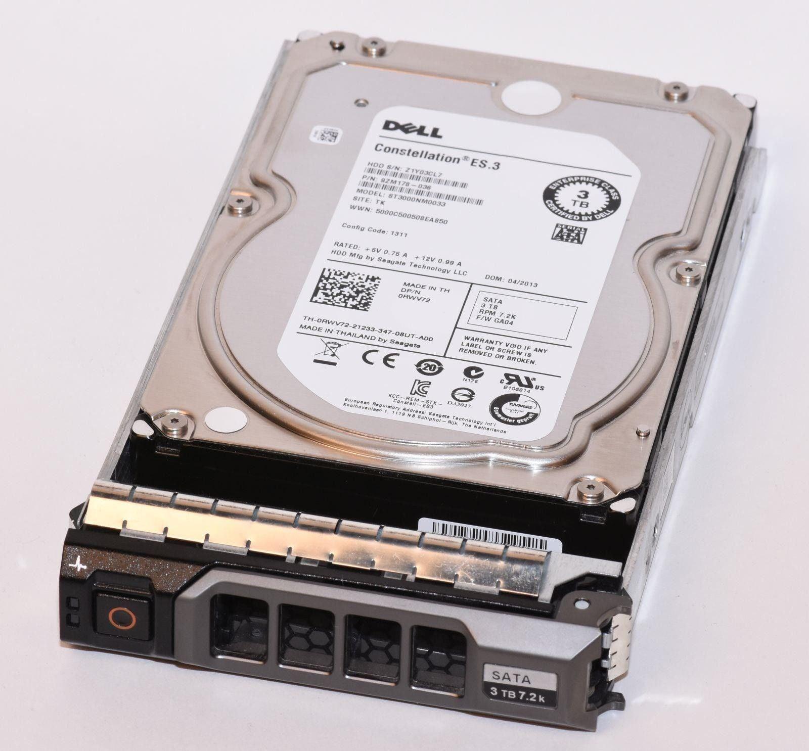 DELL RWV72 Dell 3TB 7.2K 3.5'' SATA Drive for PowerEdge