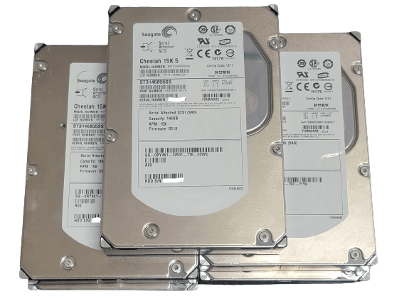 Lot of 5 RY491 Dell 146GB 15K 3Gb/s 3.5" SAS Hard Drive ST3146855SS