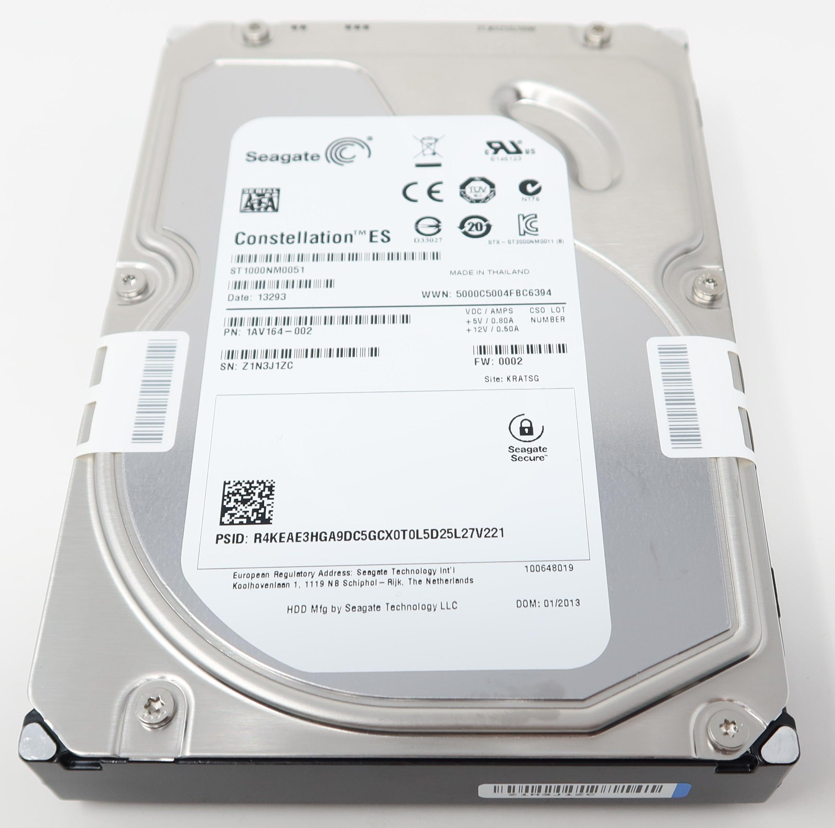 ST1000NM0051 Seagate 1TB 7.2KRPM 6G 3.5IN SATA Hard Drive