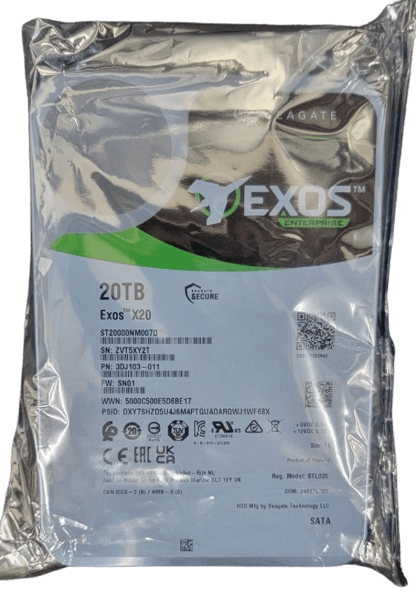 Seagate 20TB 3.5″ SATA 6Gb/s 7.2K HDD | ST20000NM007D Seagate 20TB 3.5″ SATA 6Gb/s 7.2K HDD | ST20000NM007D