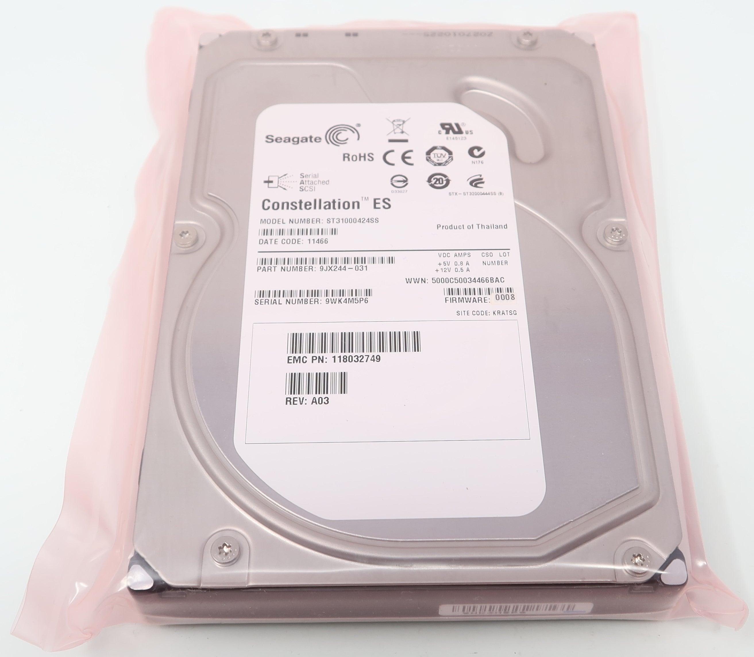 ST31000424SS Seagate 1TB 7.2K 16M 6Gbps SAS 3.5 Server Hard Drive