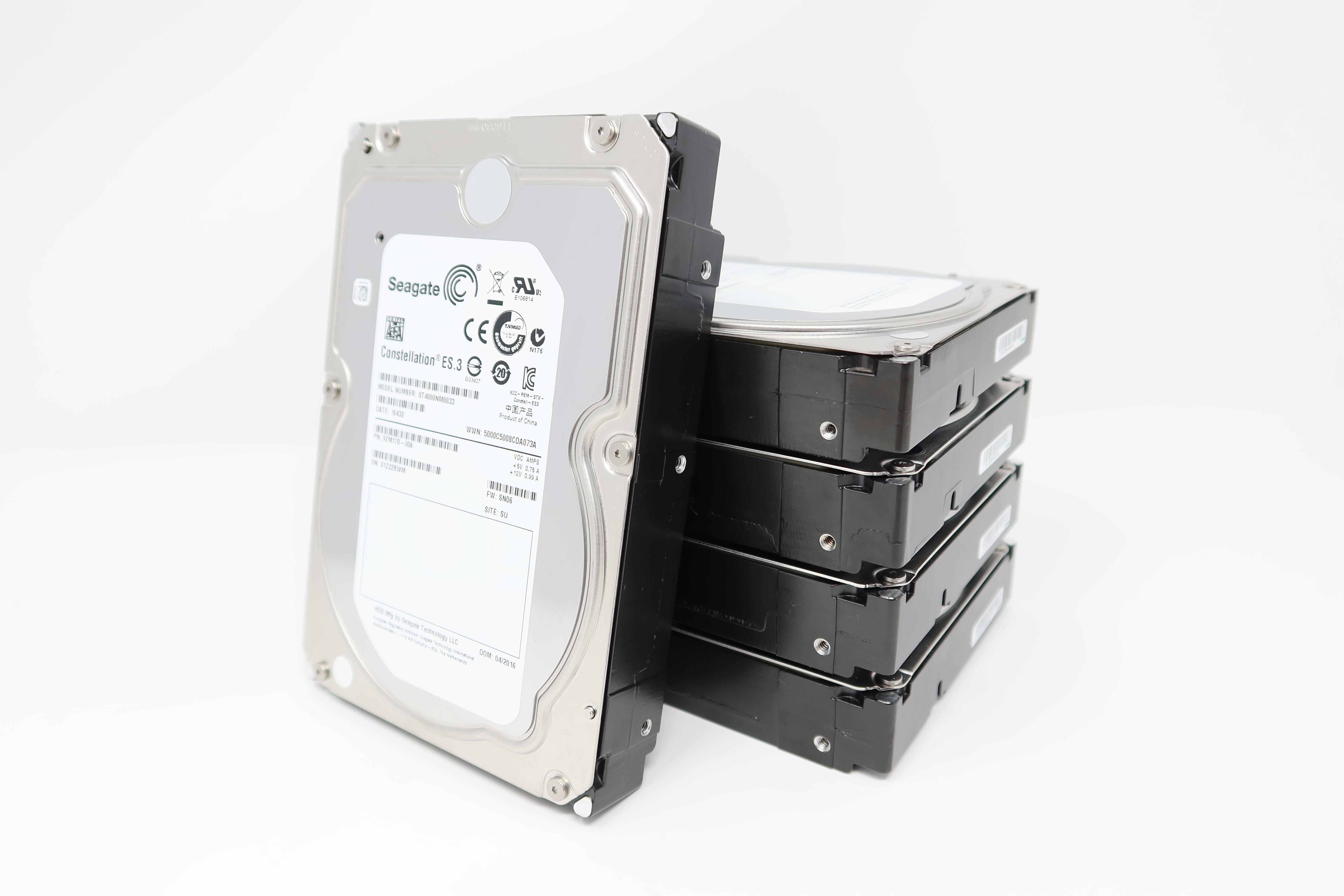 Seagate ST4000NM0033 4TB 128MB 7200RPM 3.5" SATA 6.0GB/s (Lot of 5) Drives