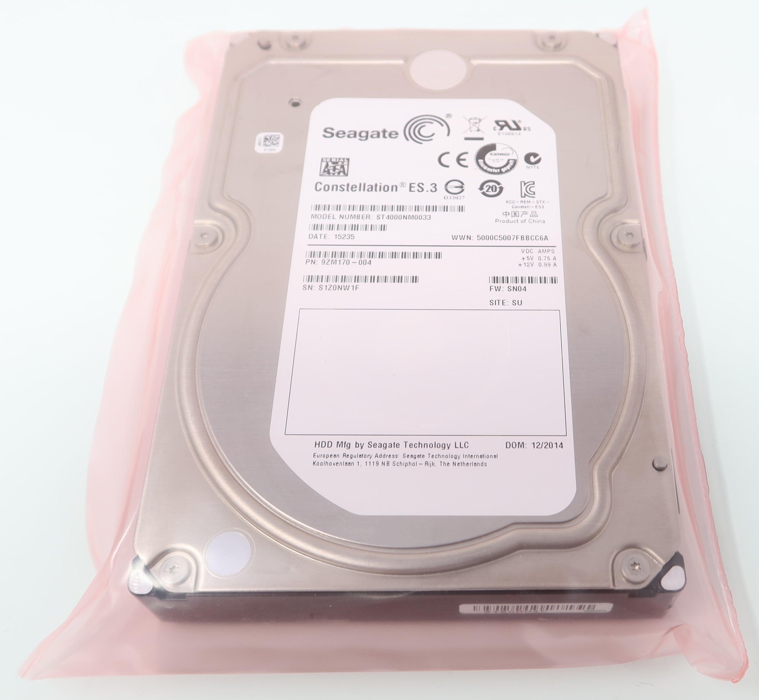 Seagate ES.3 ST4000NM0033 4TB 128MB 7200RPM 3.5" SATA 6.0GB/s Hard Drive