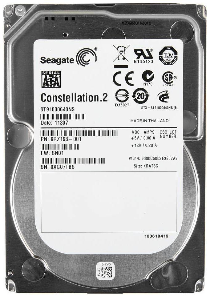 ST91000640NS Seagate 1TB 7.2K 6G 64MB 2.5" 15MM SATA Server Hard Drive