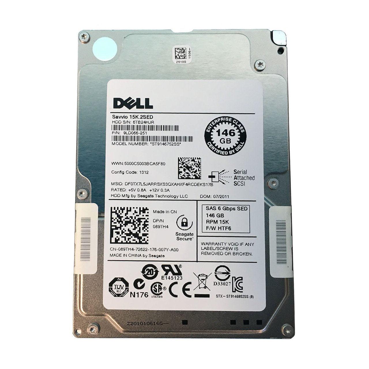 Seagate Savvio ST9146752SS 146GB 15K 2.5" SAS Hard Drive
