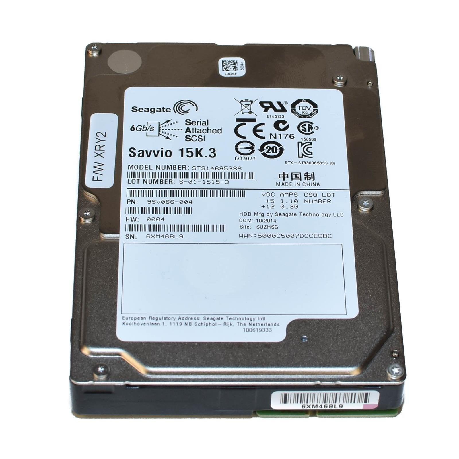 Seagate Savvio 15K.3 ST9146853SS 146GB 15k 64MB SAS 6Gb/s 2.5" Hard Drive