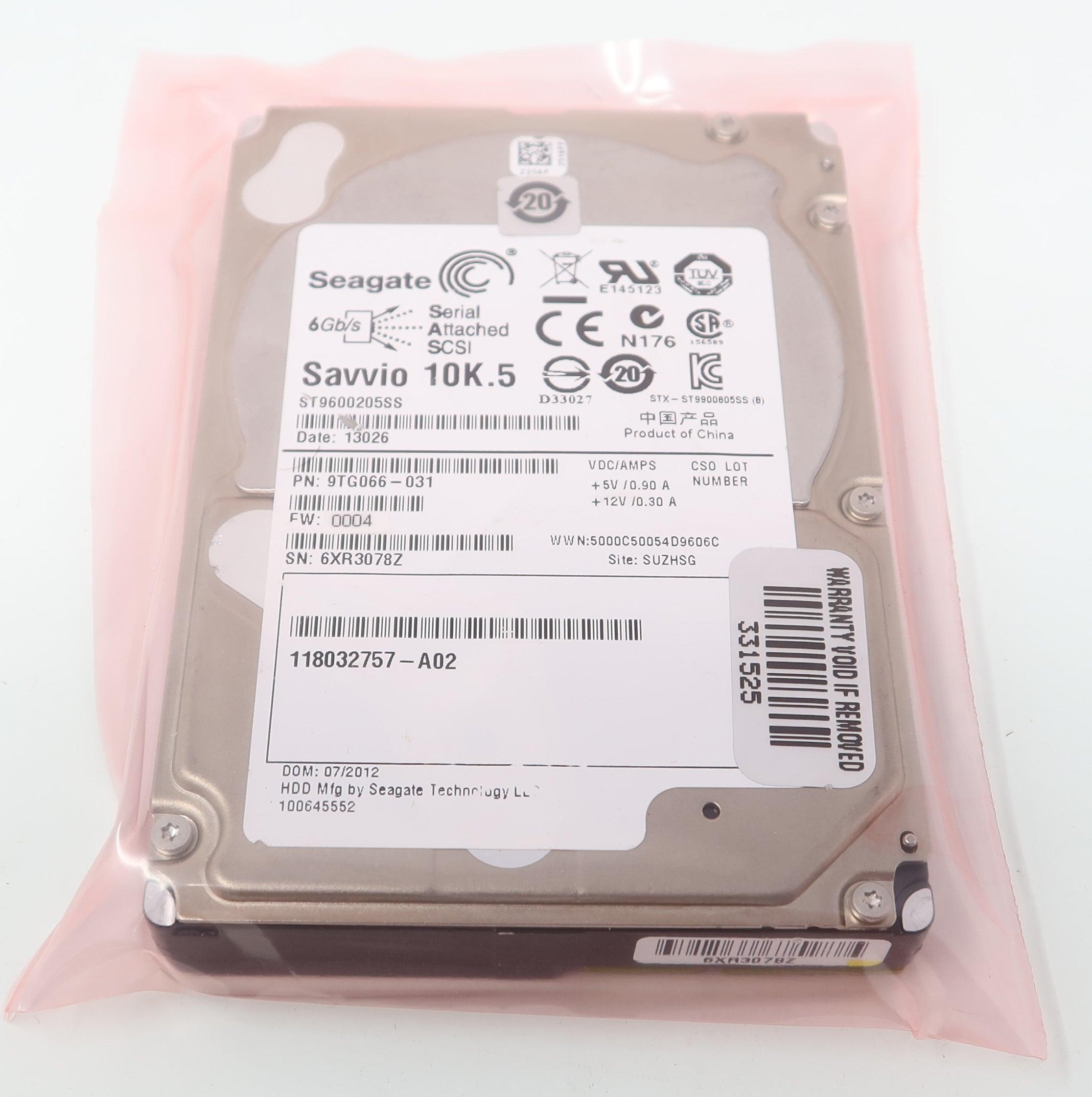 Seagate ST9600205SS 600GB 10K 2.5" SAS Server Hard Drive
