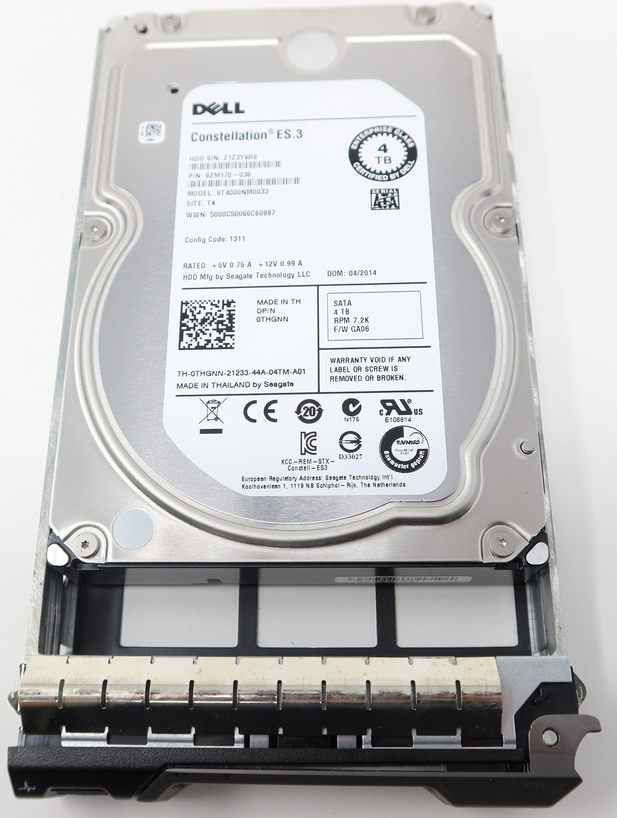 Dell 4TB 7.2K SATA 6Gb/s 3.5″ Hard Drive | THGNN / ST4000NM0033