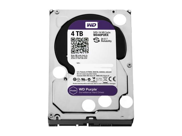 WD40PURX Purple 4TB 5400 RPM SATA 6Gb/s 64MB 3.5 Surveillance Drive