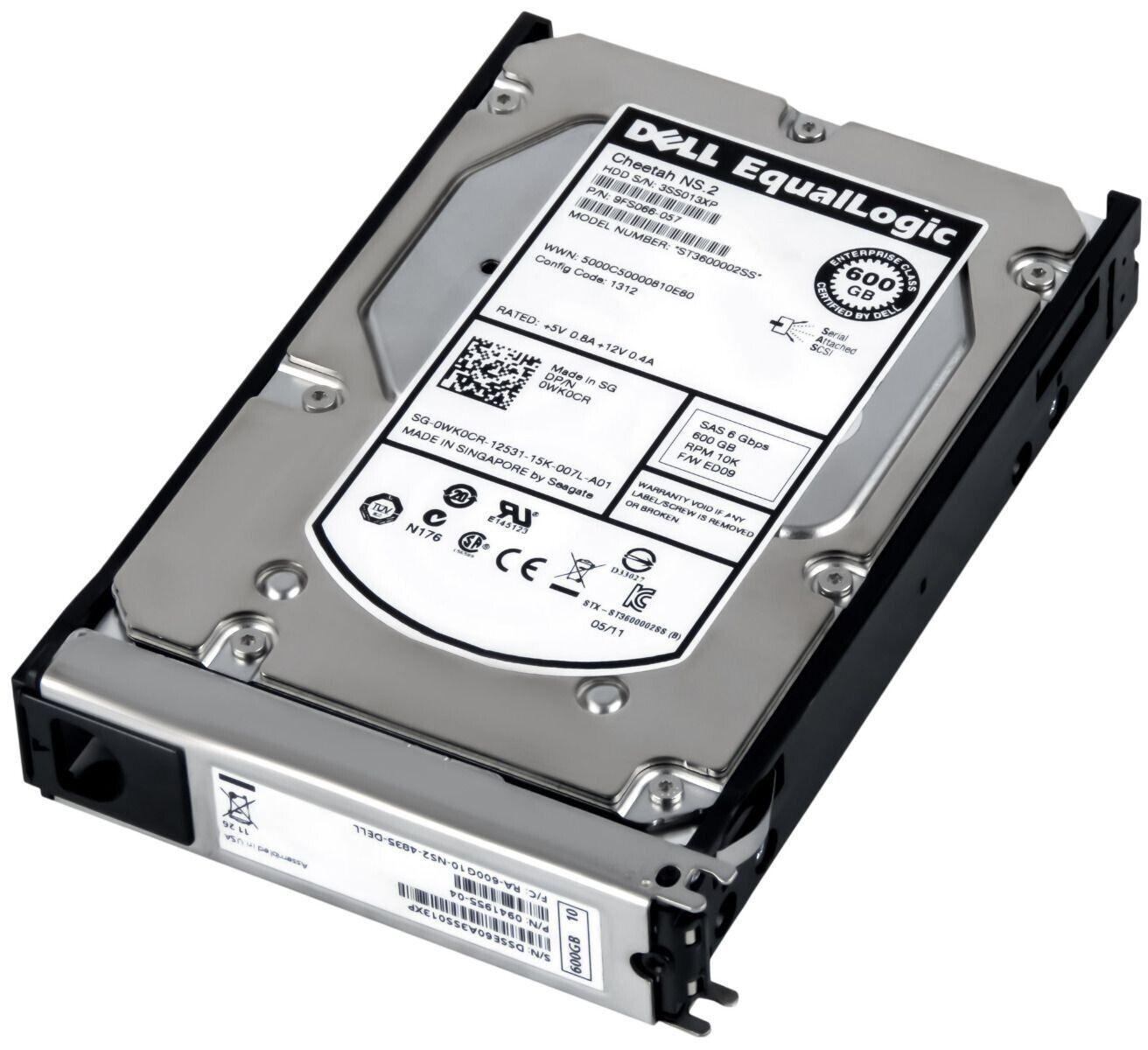 thumbnail image 2 of Dell EqualLogic WK0CR 600GB 10K RPM SAS 3.5 2 of 5